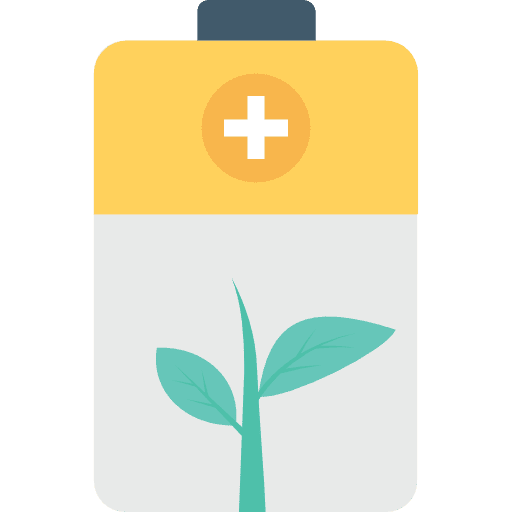 Battery ecology and environment technology ecological icon