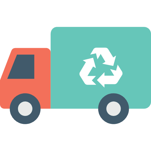 Garbage truck recycling ecology and environment trash icon