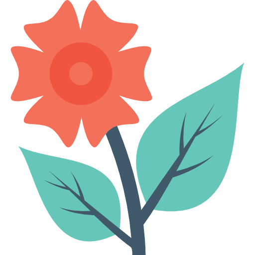 Flower blossom botanical petals icon