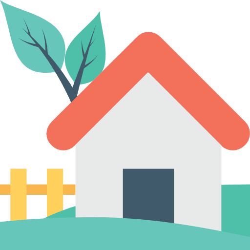 House leaf house real estate icon