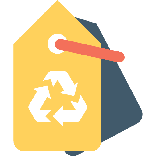 Tag shopping ecology and environment recycled icon