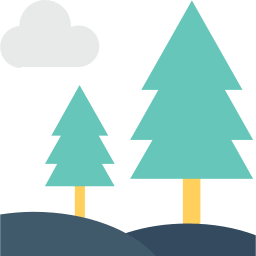 Forest yard ecology and environment tree icon