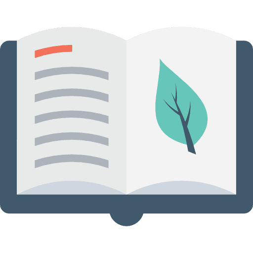 Open book library education literature icon