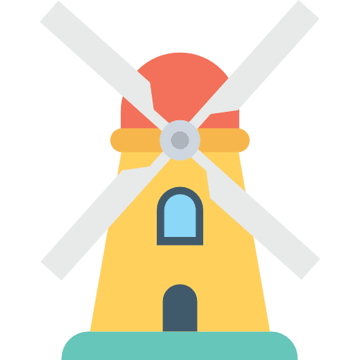 Windmill ecological technology eolic energy icon
