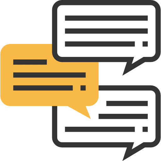 Chat conversation speech bubble chat icon