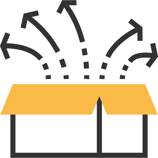 Box business and finance package tools and utensils icon