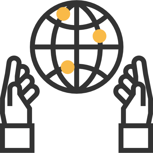 Connection world wide web globe grid communications icon