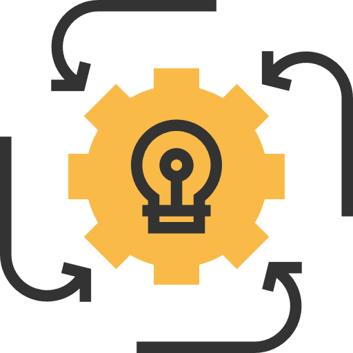 Idea bulb creative gear icon