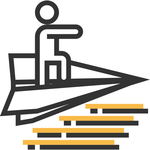 Paper plane paper plane business and finance business icon