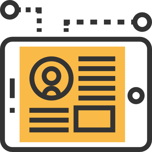 Profile social media table electronics icon