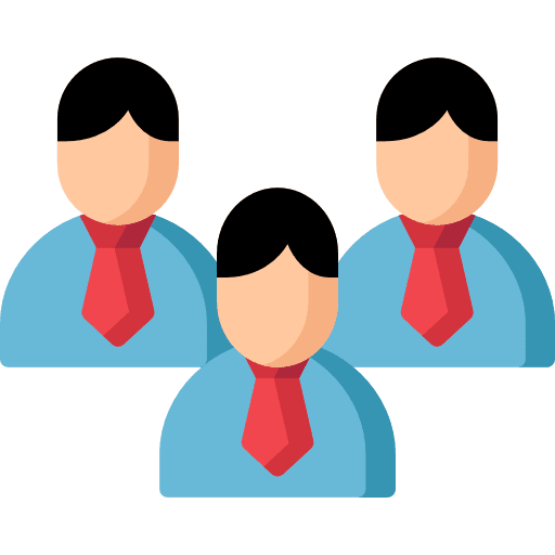 Team board of directors workers meeting icon