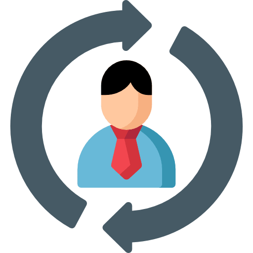 Employee business and finance turnover worker icon