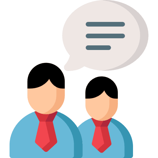 Meeting boss people human resources icon