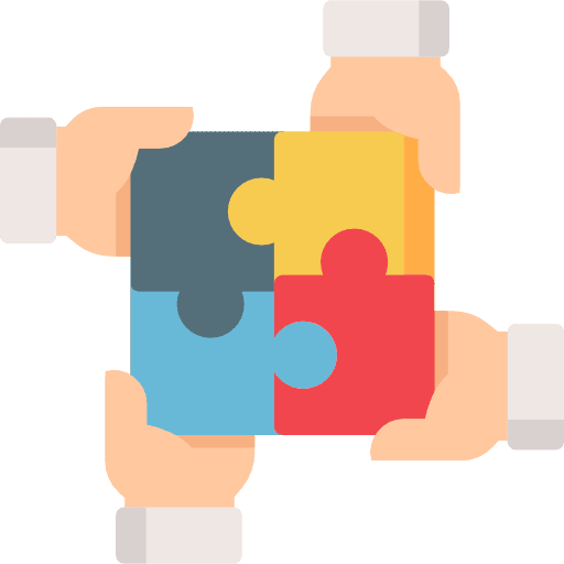 Puzzle consolidation gaming pieces icon