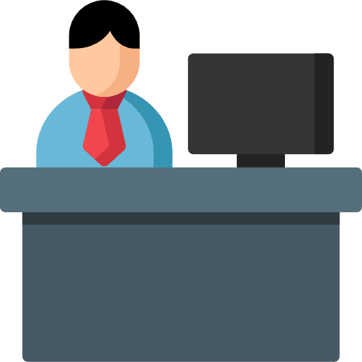 Working workers person sitting icon