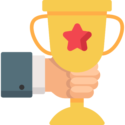 Award sports and competition cup champion icon