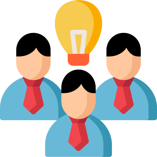 Brainstorming strategy interface idea icon