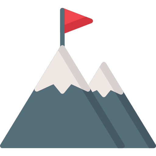 Goal goal mountain nature icon