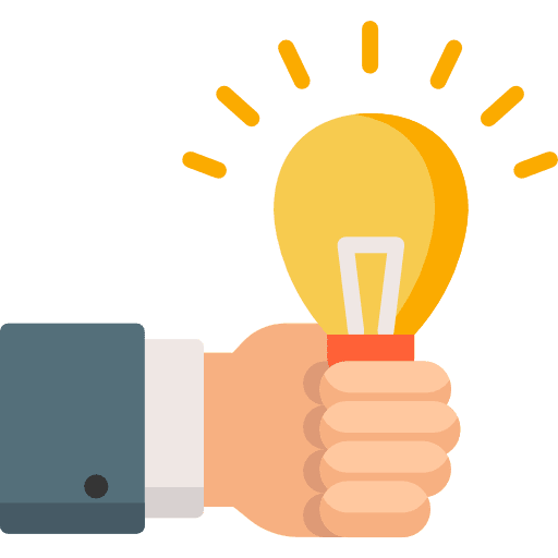 Idea brainstorming creativity hand icon