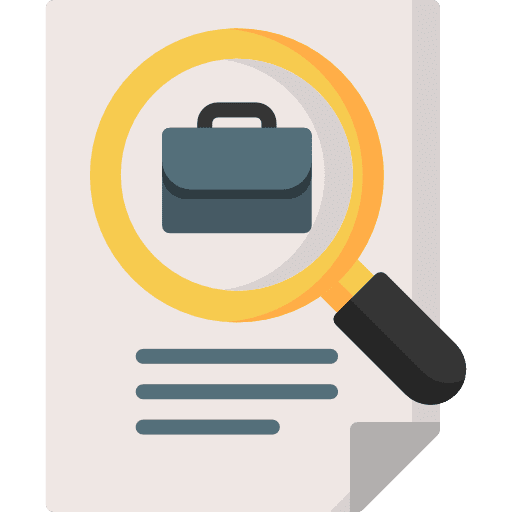 Job archive document search icon