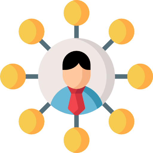 Networking networking shapes businessman icon