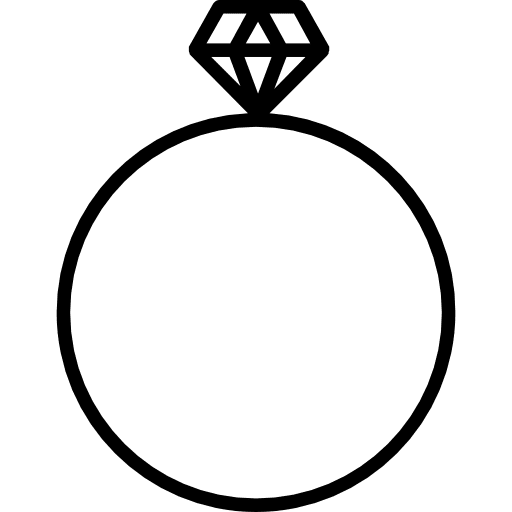 Diamond ring love and romance ring jewel icon