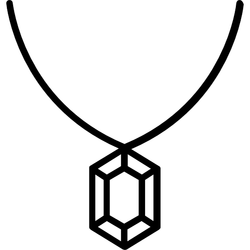 Pendant necklace accessories pearls icon