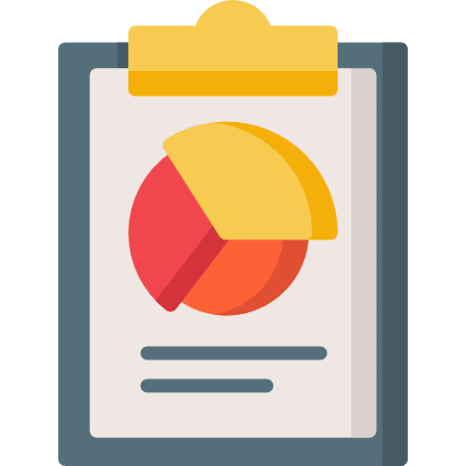 Report seo and web checked pie chart icon