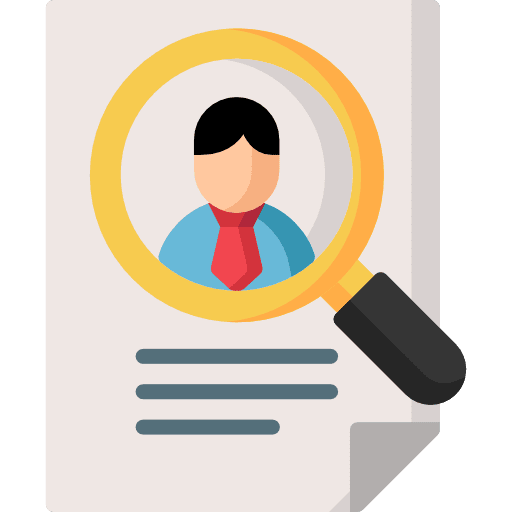 Search business and finance interface file icon