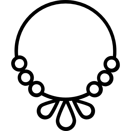 Pendant diamond necklace accessories icon