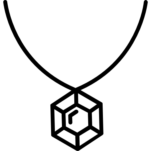 Pendant pearl necklace diamond pearl icon