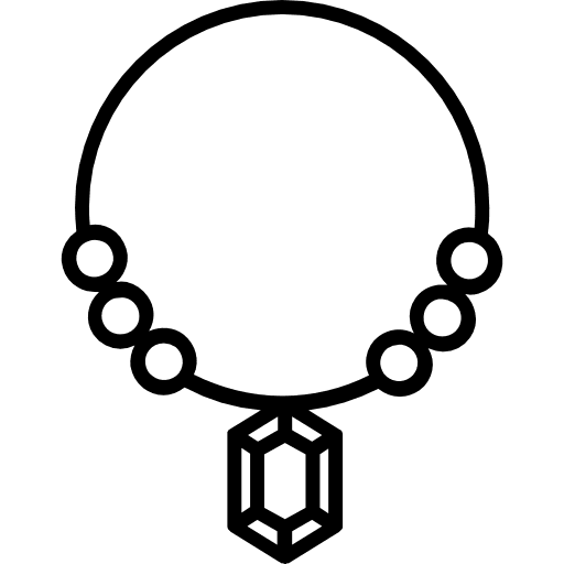 Pendant pearl necklace diamond pendant accessory icon