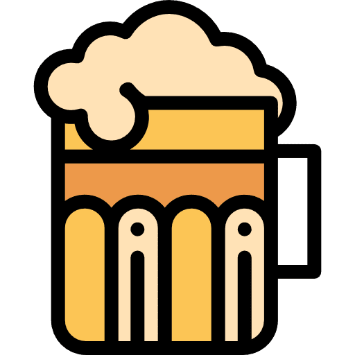 Beer food and restaurant pint drink icon