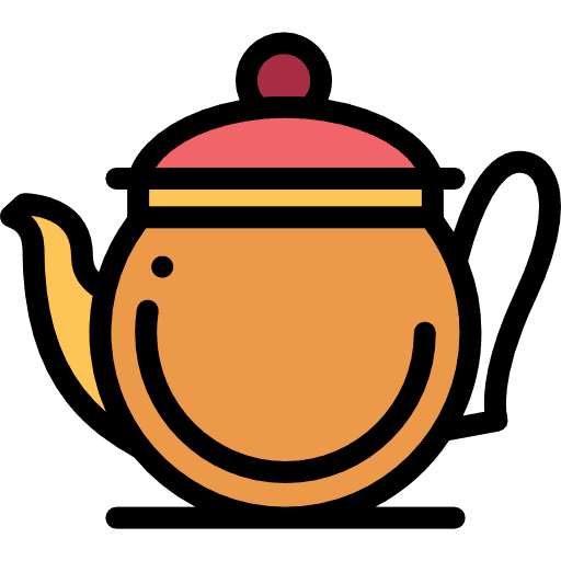 Kettle tea food and restaurant kitchenware icon