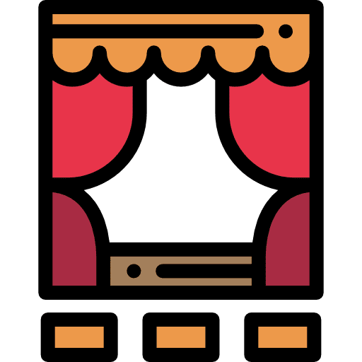 Theatre stage cinema entertainment icon