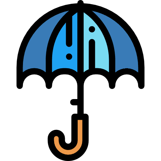 Umbrella protection rainy miscellaneous icon