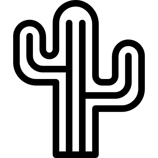 Cactus silhouette cactus mexico icon