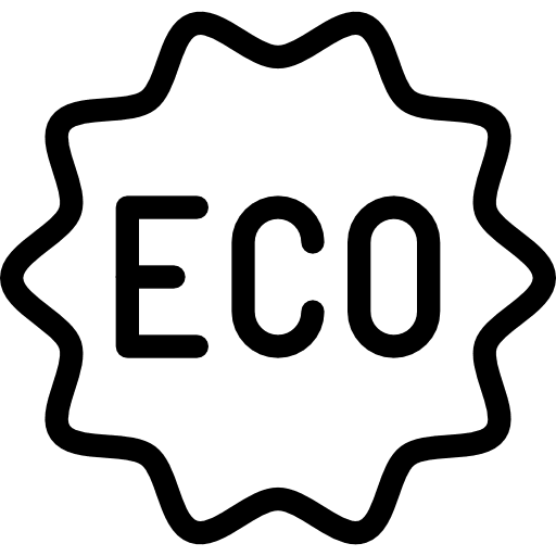 Eco plants organic sticker icon