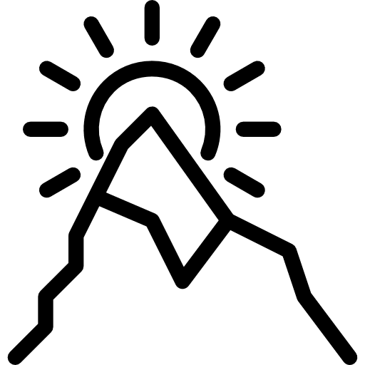 Mountain mountain sun ecology and environment icon