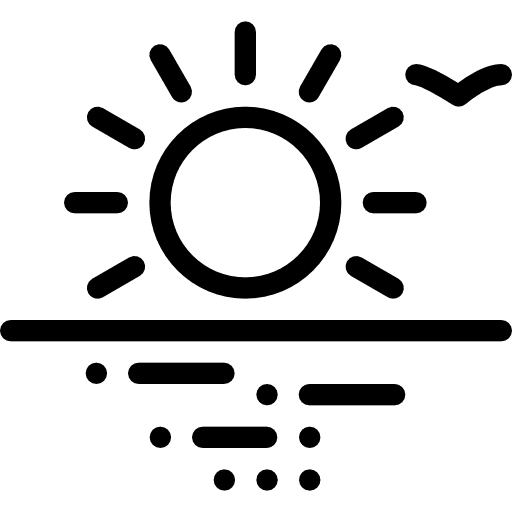 Sunrise weather sunrise evening icon