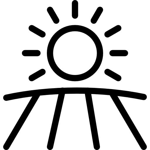 Fields landscape sunny ecology and environment icon