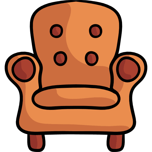 Armchair seat chair comfortable icon