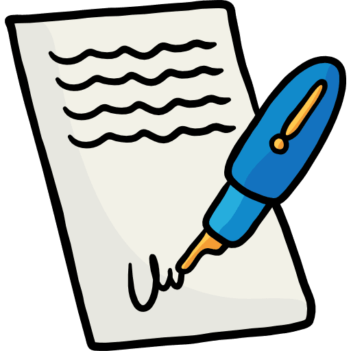 Contract business and finance patent education icon