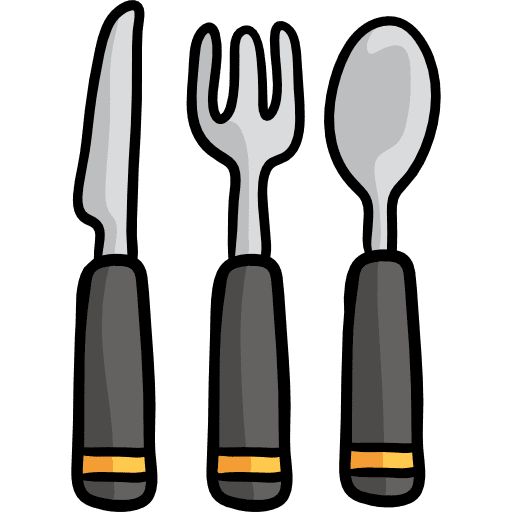 Cutlery tools and utensils camping fork icon