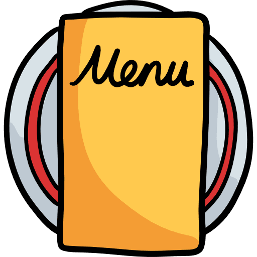 Menu tools and utensils menu bell icon