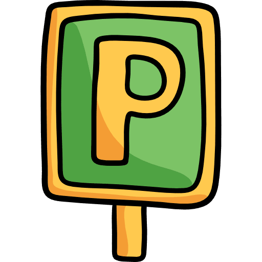 Parking parking maps and flags garage icon