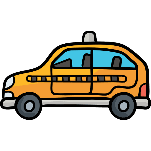 Taxi transport car automobile icon