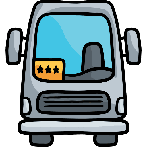 Bus transportation vehicle bus icon