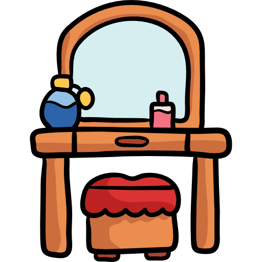 Dressing table table furniture dressing icon