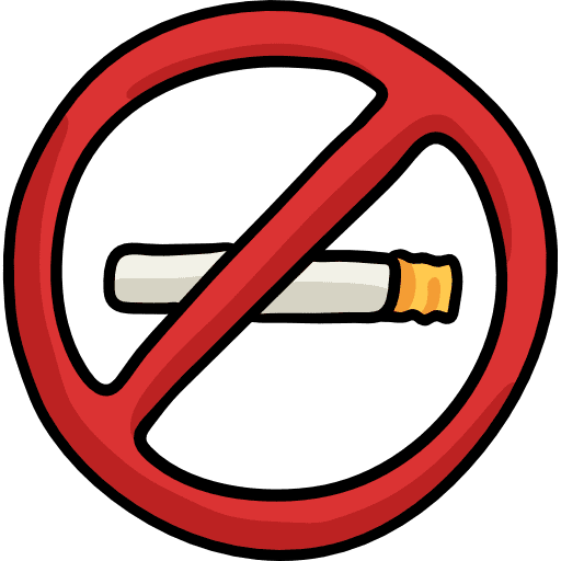No smoking prohibition forbidden smoke icon